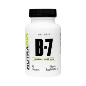 NutraBio Biotin (5000mcg) 90 Capsules